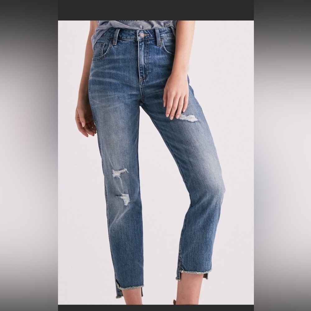 Lucky brand High Rise Tomboy Jean With Side Step Hem